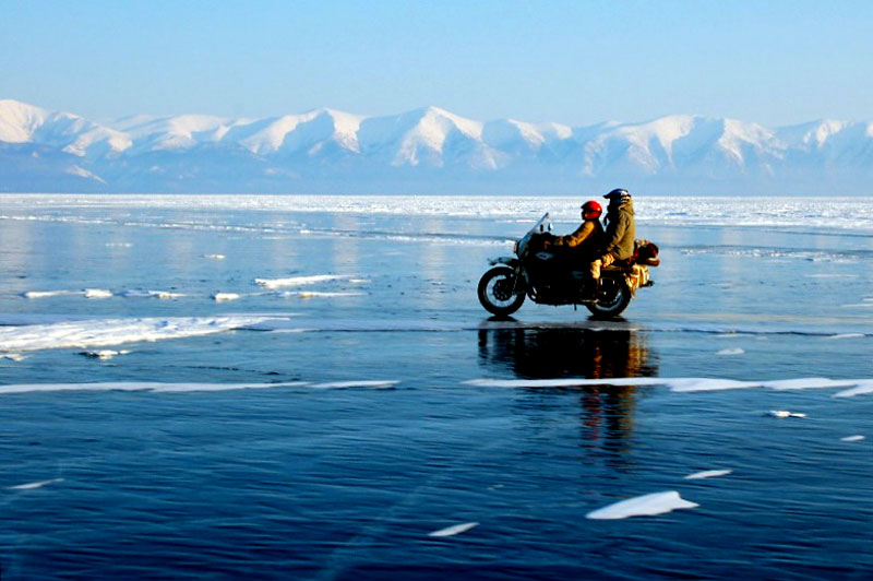 frozen lake baikal, Siberia, Russia